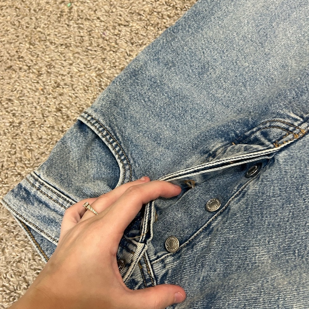 We The Free People Wide-Leg Light Blue Women’s Jeans Cotton Size 24 High Rise - Picture 7 of 11